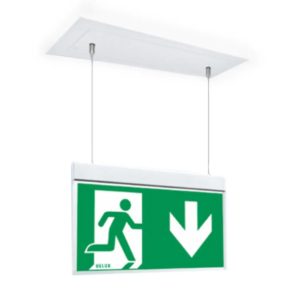 Nachhaltige Rettungszeichenleuchte Display DR4 | HELUX AG