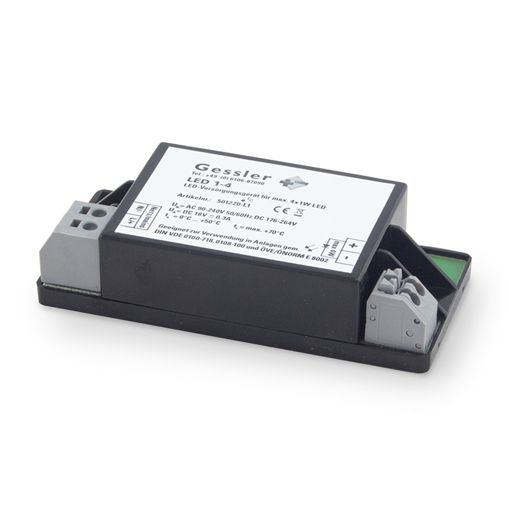 LED Driver 18 V 0.3 A - per DG4/DR4, L08, L12, L24, L26, L27, DG5, DG6, L16, PS4, D90S, WK2, WK3 - LED 1-4 501220-L1