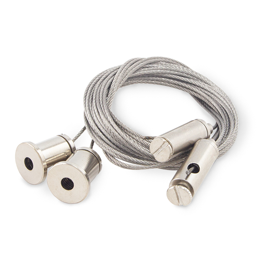 Set di corde in acciaio 2 x 2.5 m da tagliare a misura