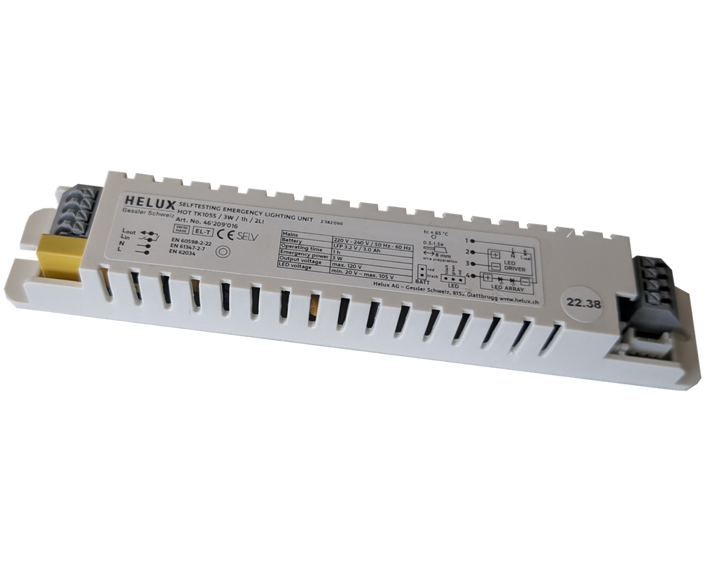 HOT SET elément de secours avec batterie monobloc - installation en luminaire - HOT TK105S SET B