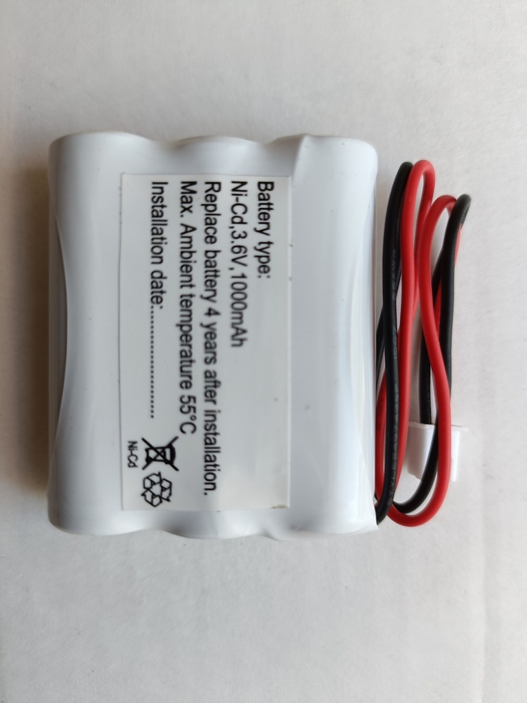 Batteria di ricambio NiCd 3.6 V 1.0 Ah - per DELTA I - NiCd_AA_3610B_XH25