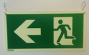Rettungswegschild 19.5 m Pfeil links/rechts - Deckenaufbaumontage  - N300DIPLPR