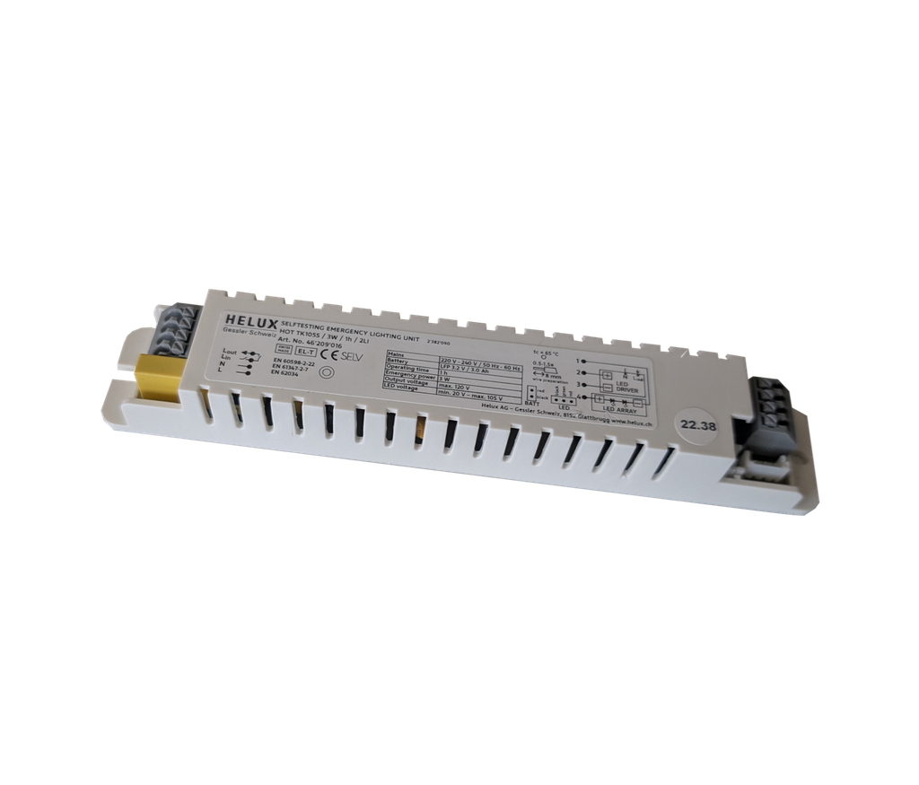[17994] HOT SET elément de secours avec batterie monobloc - installation en luminaire - HOT TK105S SET B