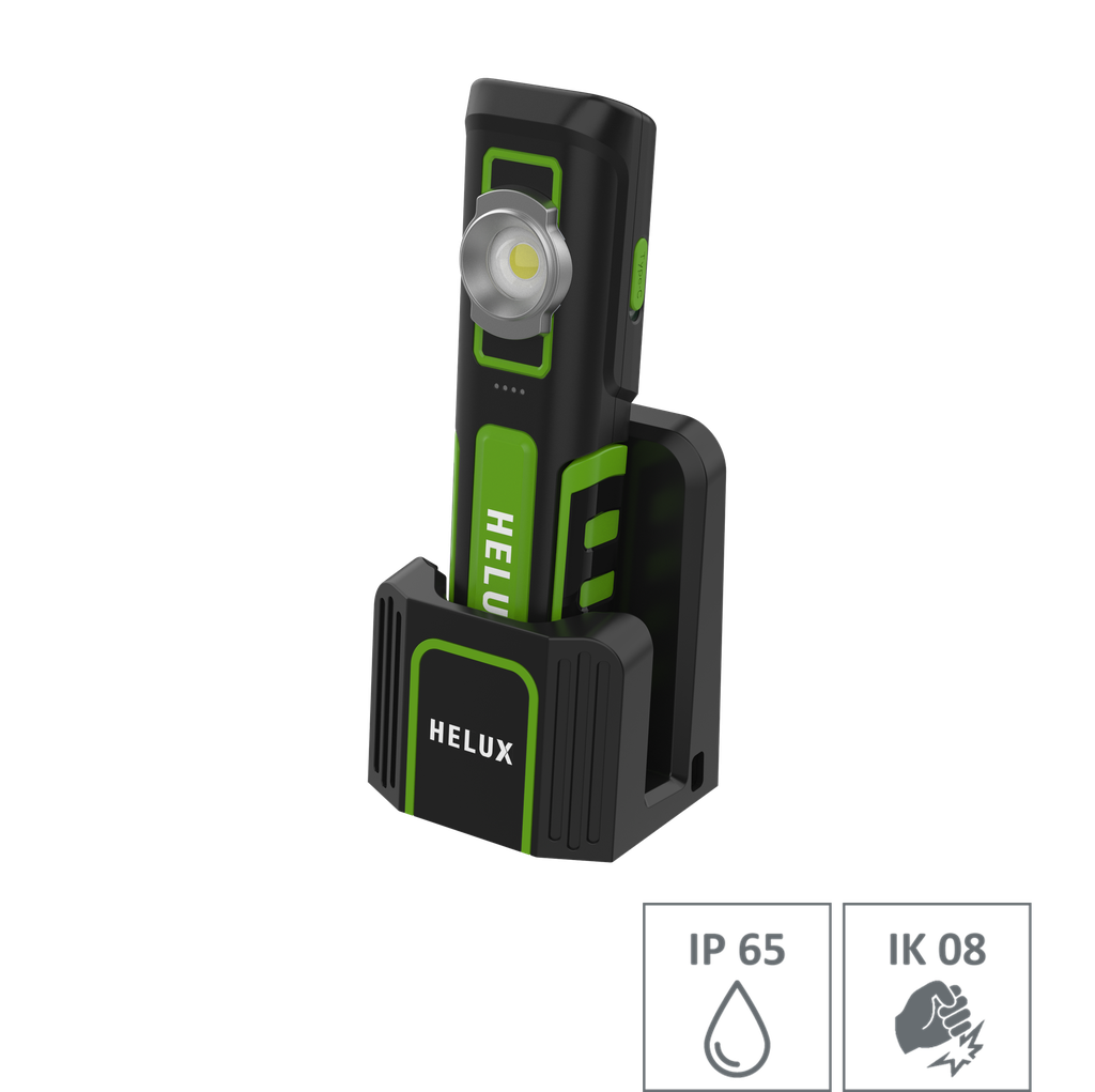 [19884] Handnotleuchte HEFLASH HF6 - Stand- und Wandaufbaumontage - HF6N1DEM